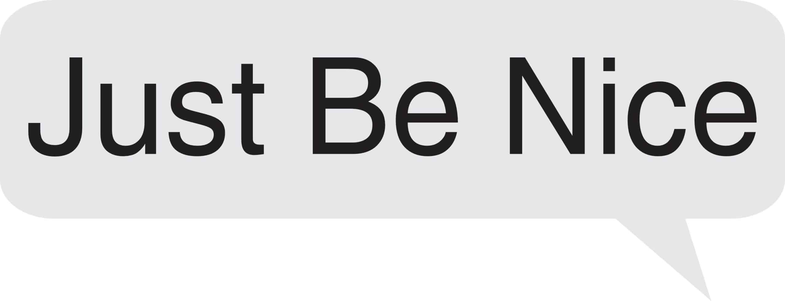 StickerTalk Just Be Nice Vinyl Sticker, 9.75 inches x 3.5 inches