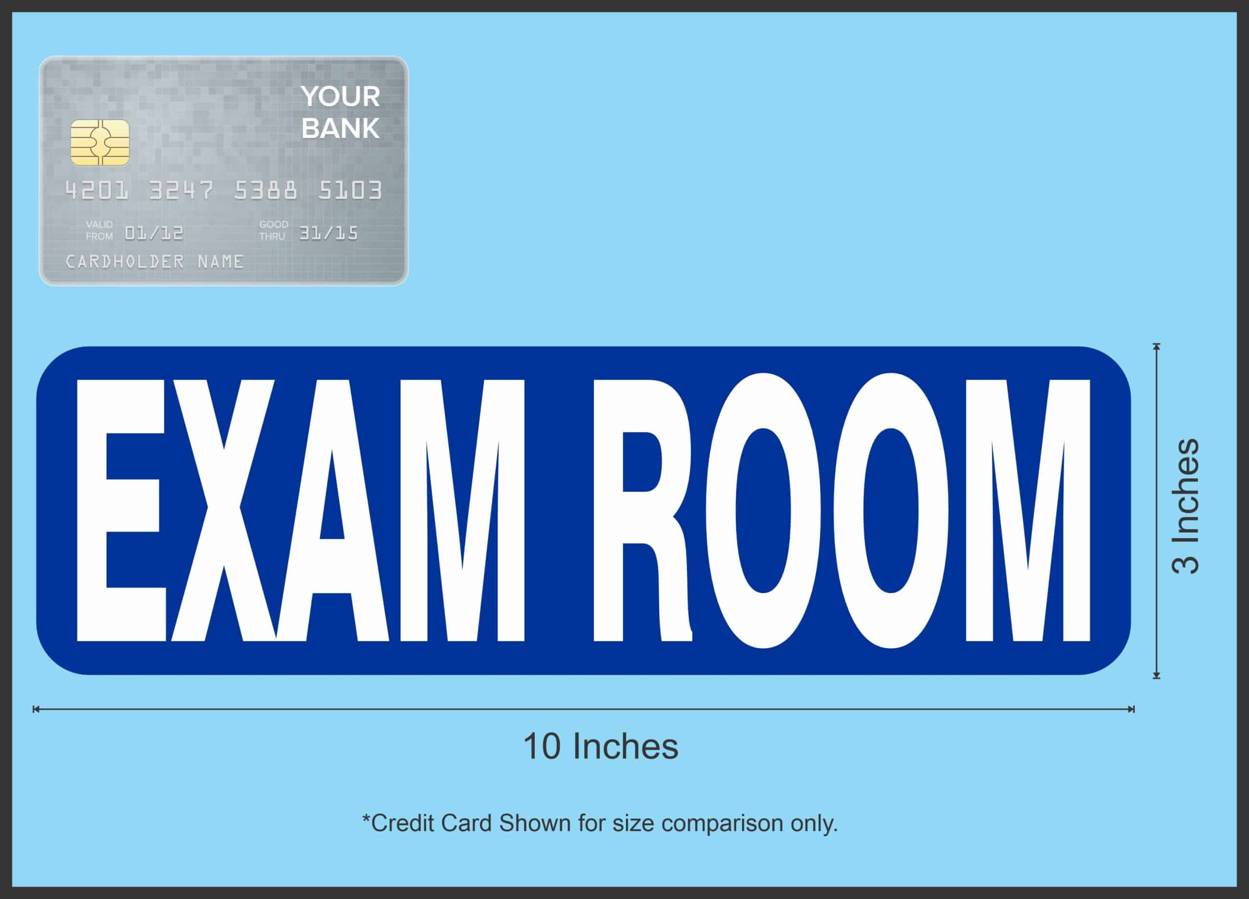StickerTalk Blue Exam Room Vinyl Sticker, 10 inches x 3 inches - Image 5