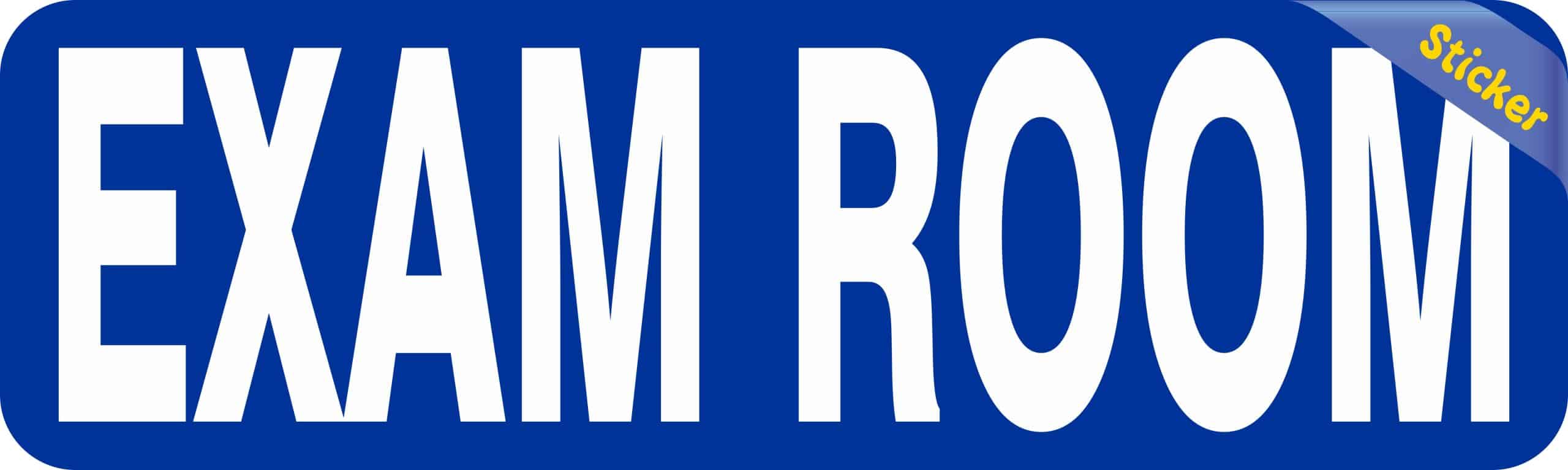 StickerTalk Blue Exam Room Vinyl Sticker, 10 inches x 3 inches - Image 2
