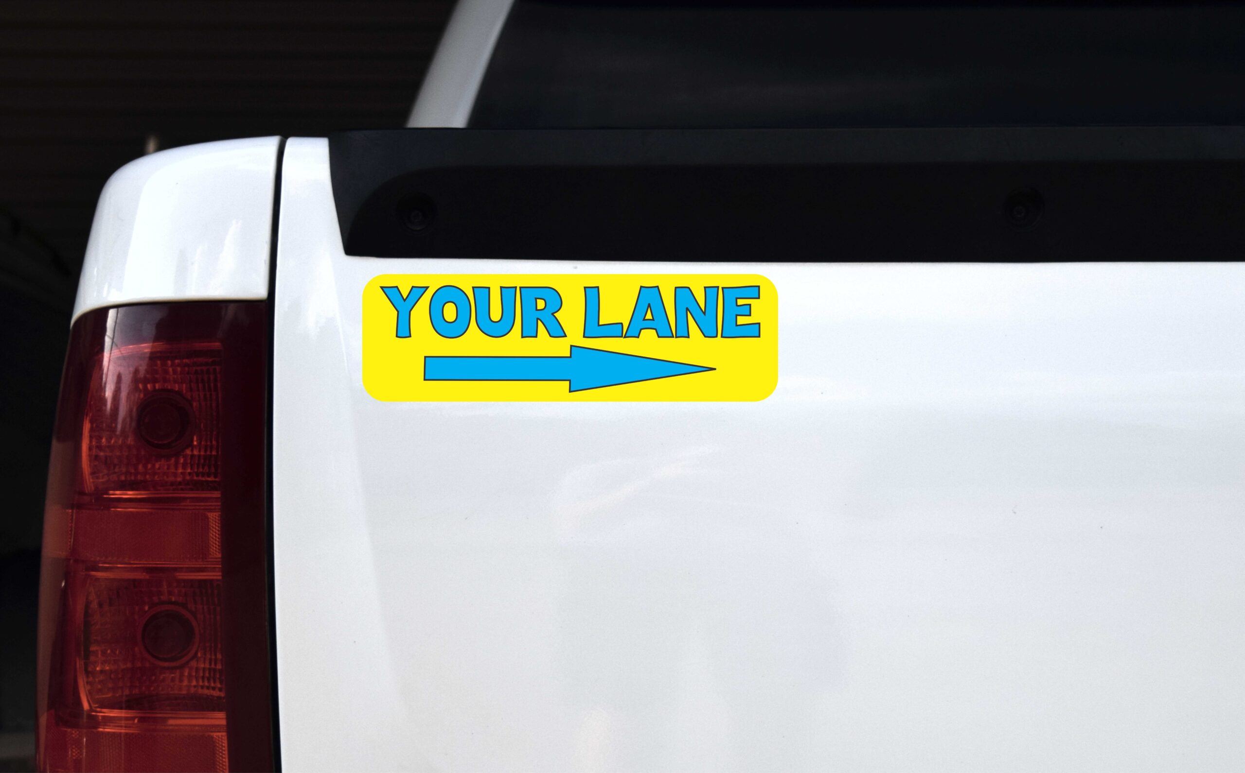 Right Arrow Your Lane Vinyl Sticker