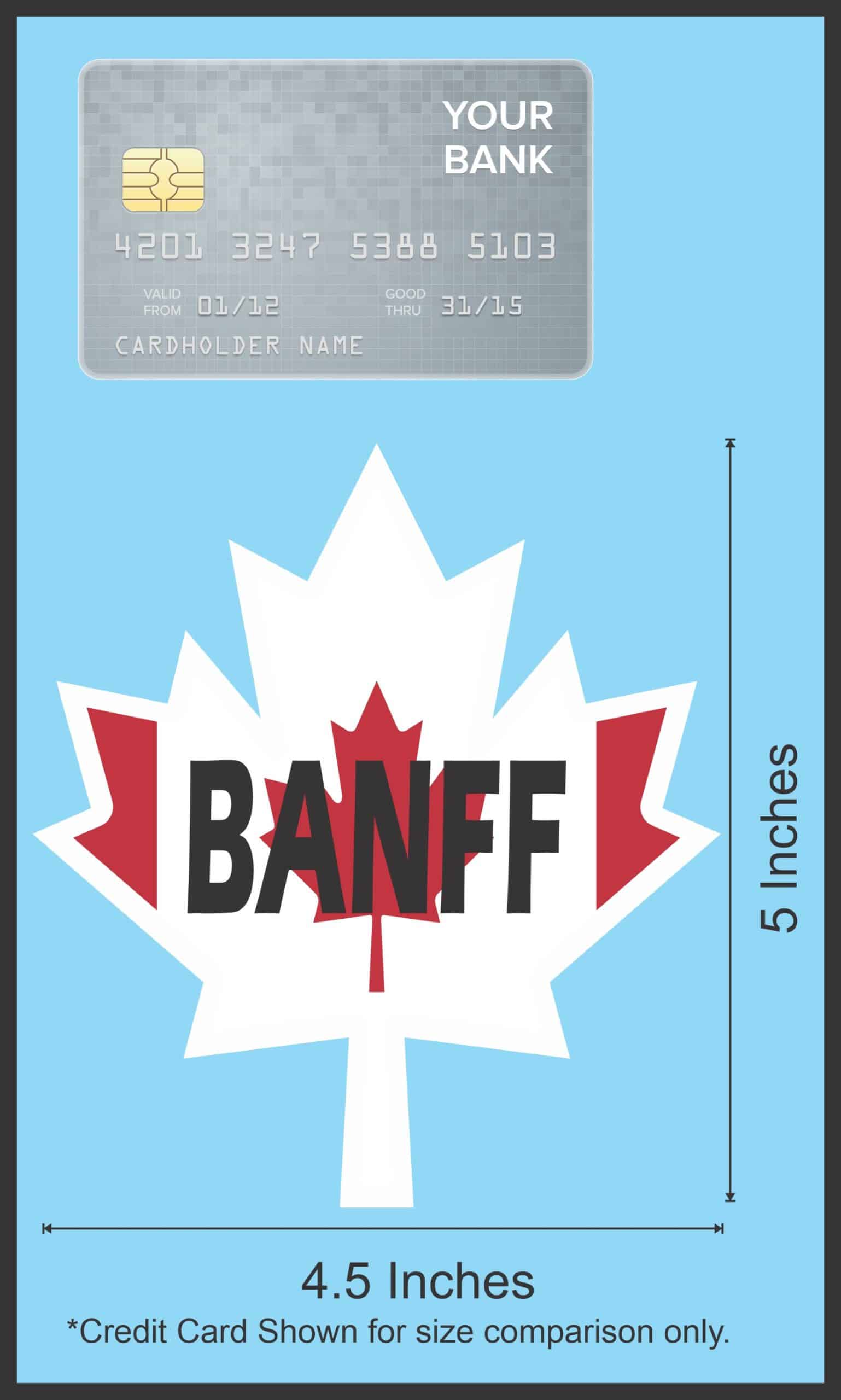 StickerTalk Maple Leaf Banff Vinyl Sticker, 4.5 inches x 5 inche - Image 5