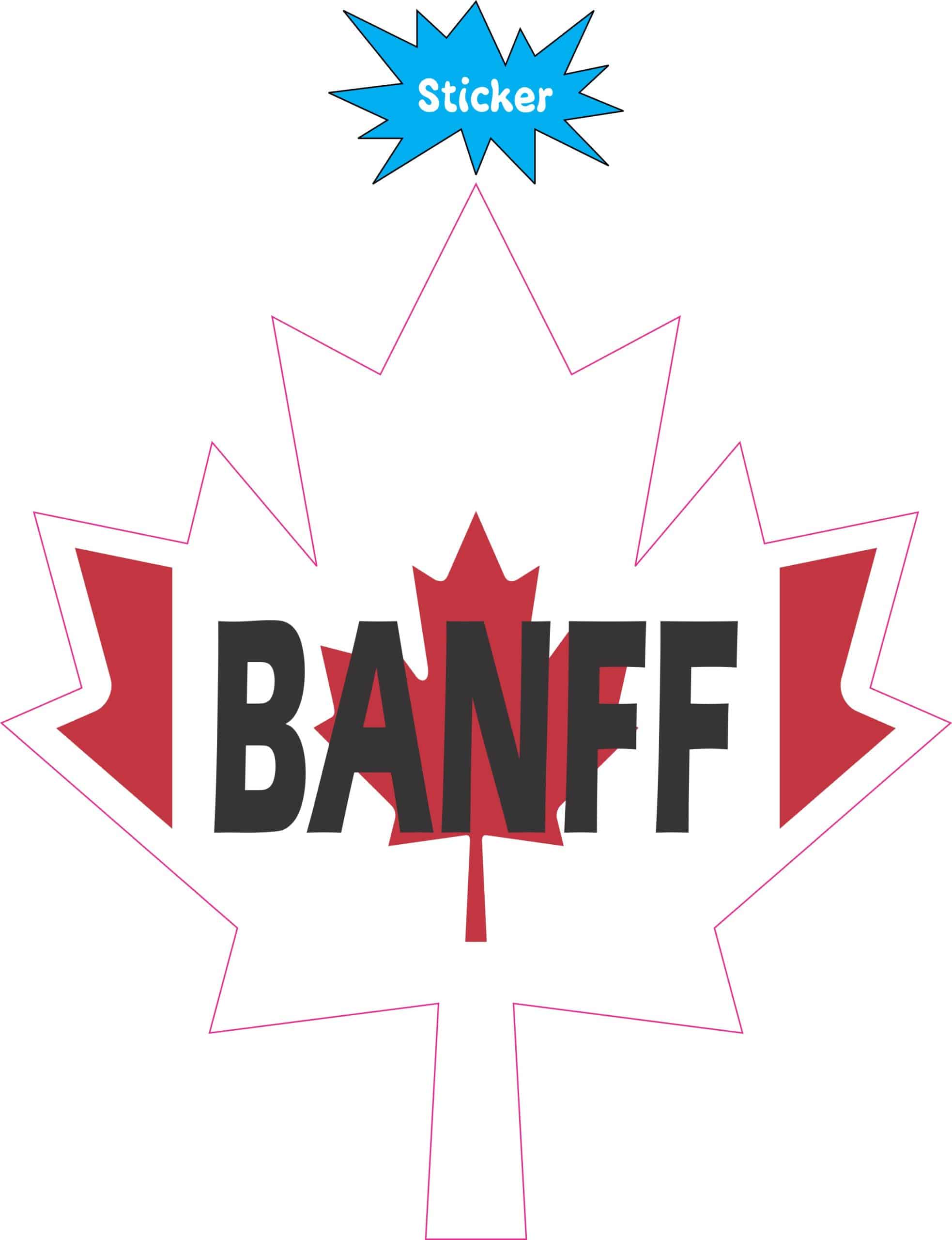 StickerTalk Maple Leaf Banff Vinyl Sticker, 4.5 inches x 5 inche - Image 2