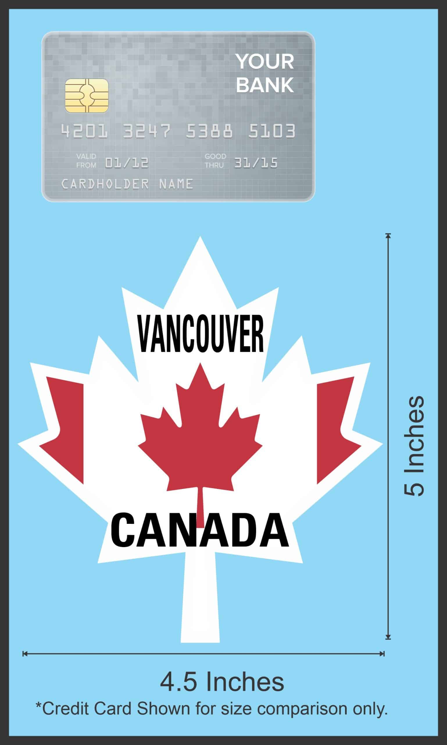 StickerTalk Maple Leaf Vancouver Canada Vinyl Sticker, 4.5 inches x 5 inches - Image 5