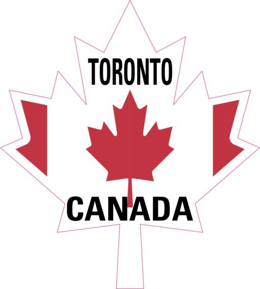 Maple Leaf Toronto Canada Vinyl Sticker