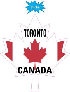 Alternative view of StickerTalk Maple Leaf Toronto Canada Vinyl Sticker, 4.5 inches x 5 inches