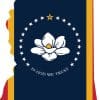 StickerTalk Die Cut Mississippi Flag Vinyl Sticker, 4 inches x 2.5 inches