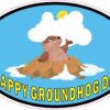 Happy Groundhog Day Vinyl Sticker