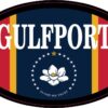 Flag Oval Gulfport Vinyl Sticker