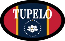 Flag Oval Tupelo Vinyl Sticker
