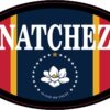 Flag Oval Natchez Vinyl Sticker