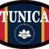 Mississippi Flag Oval Tunica Vinyl Sticker