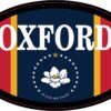Mississippi Flag Oval Oxford Vinyl Sticker