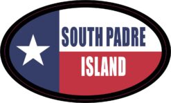 Flag Oval South Padre Island Vinyl Sticker
