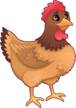Right Facing Chicken Vinyl Sticker