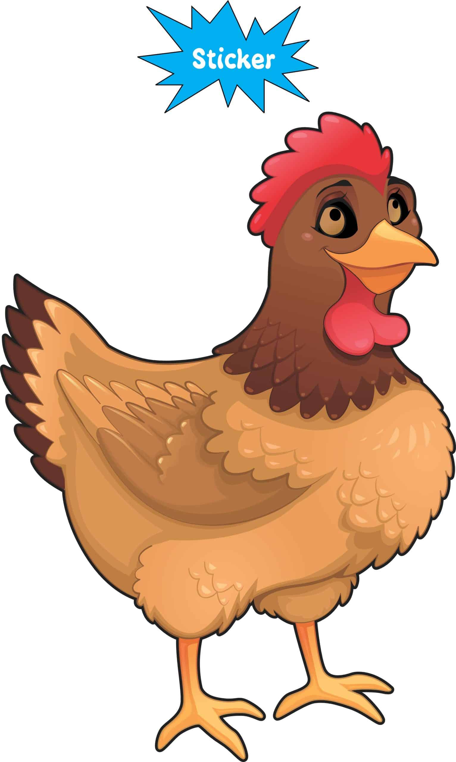 StickerTalk Right Facing Chicken Vinyl Sticker, 3.5 inches x 5 inches - Image 2