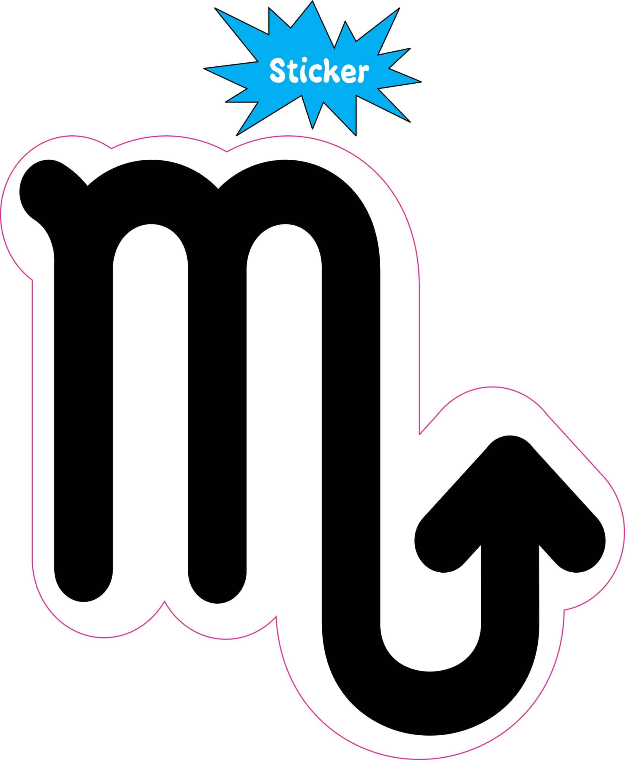 StickerTalk Scorpio Symbol Vinyl Sticker, 4 inches x 4 inches - Image 3