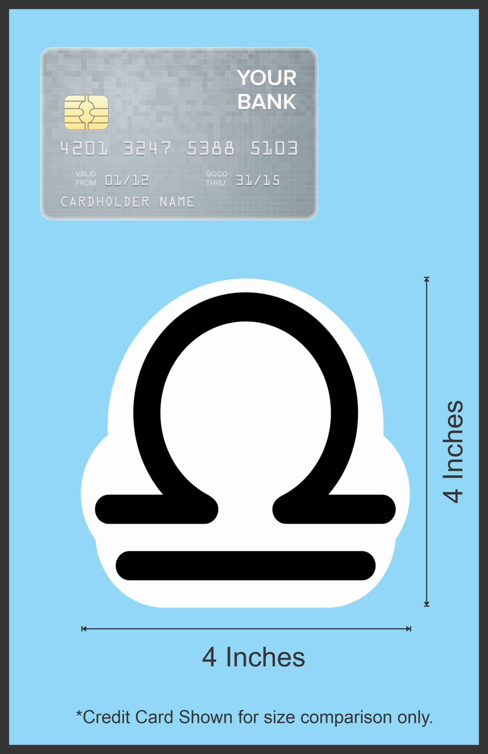 StickerTalk Libra Symbol Vinyl Sticker, 4 inches x 4 inches - Image 6