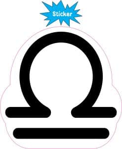 Alternative view of StickerTalk Libra Symbol Vinyl Sticker, 4 inches x 4 inches