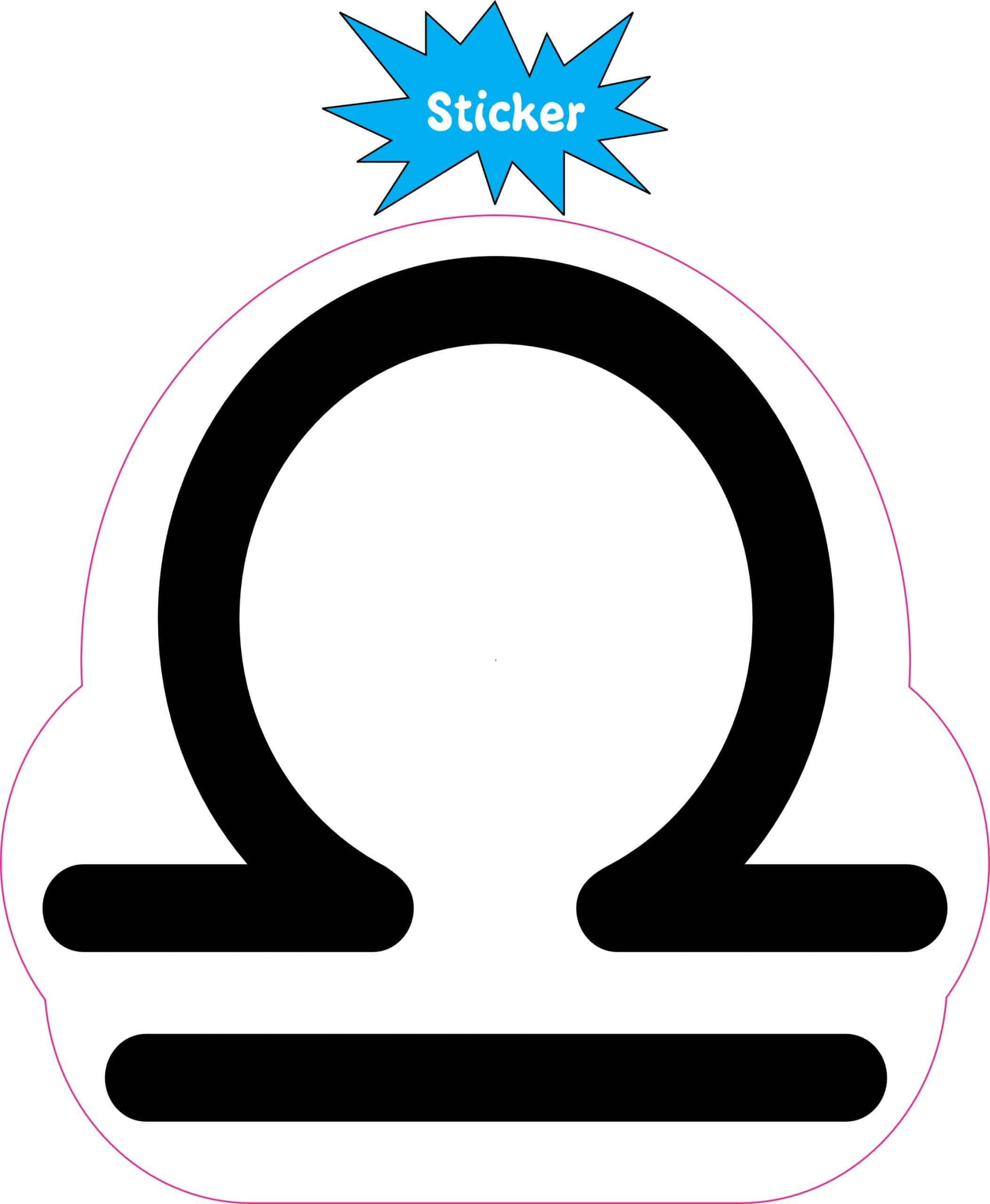 StickerTalk Libra Symbol Vinyl Sticker, 4 inches x 4 inches - Image 2