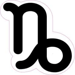 StickerTalk Capricorn Symbol Vinyl Sticker, 3.5 inches x 4 inches