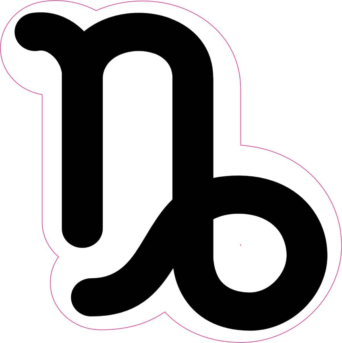 StickerTalk Capricorn Symbol Vinyl Sticker, 3.5 inches x 4 inches
