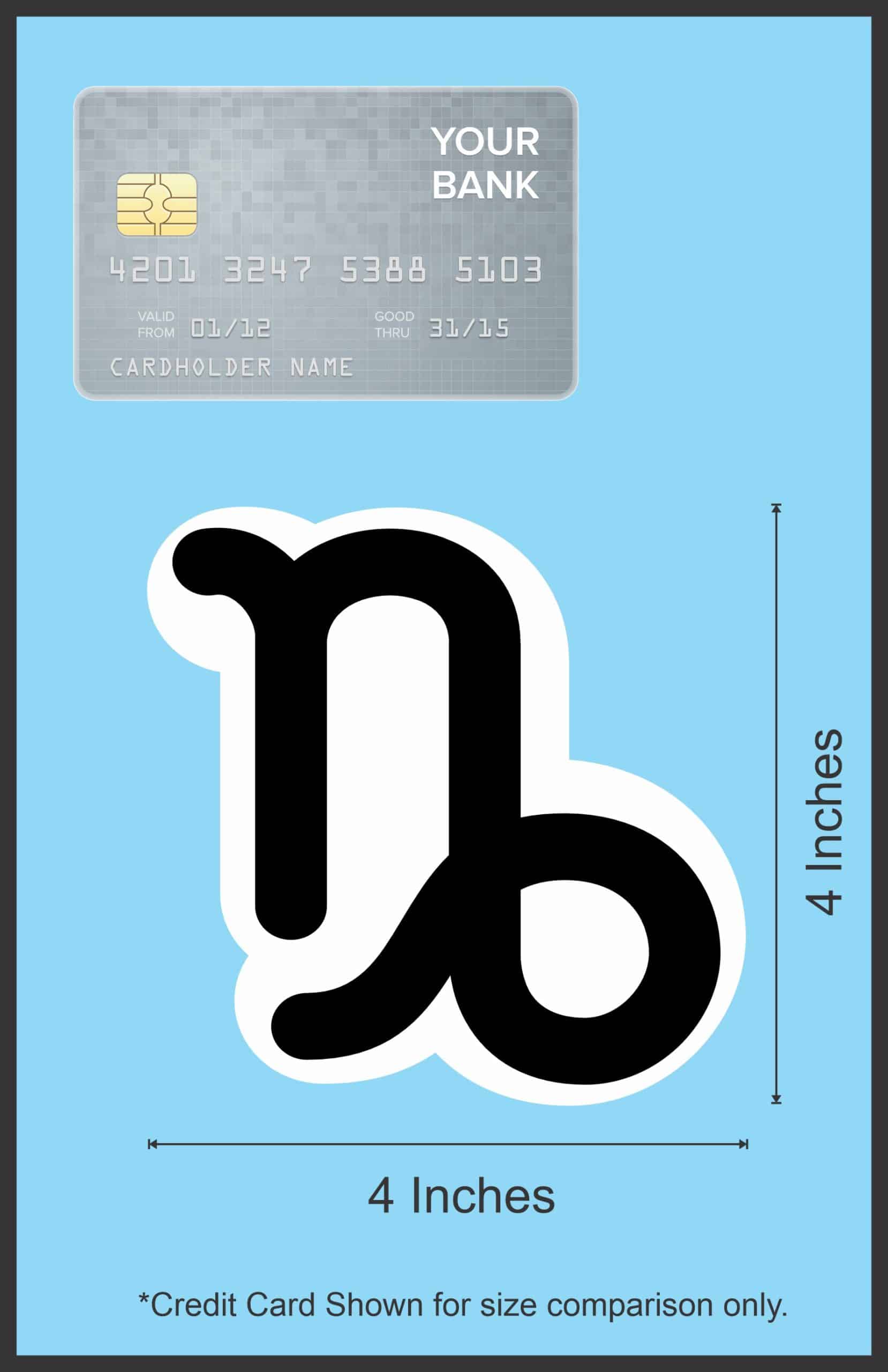 StickerTalk Capricorn Symbol Vinyl Sticker, 3.5 inches x 4 inches - Image 6