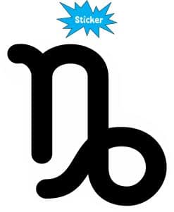 Alternative view of StickerTalk Capricorn Symbol Vinyl Sticker, 3.5 inches x 4 inches