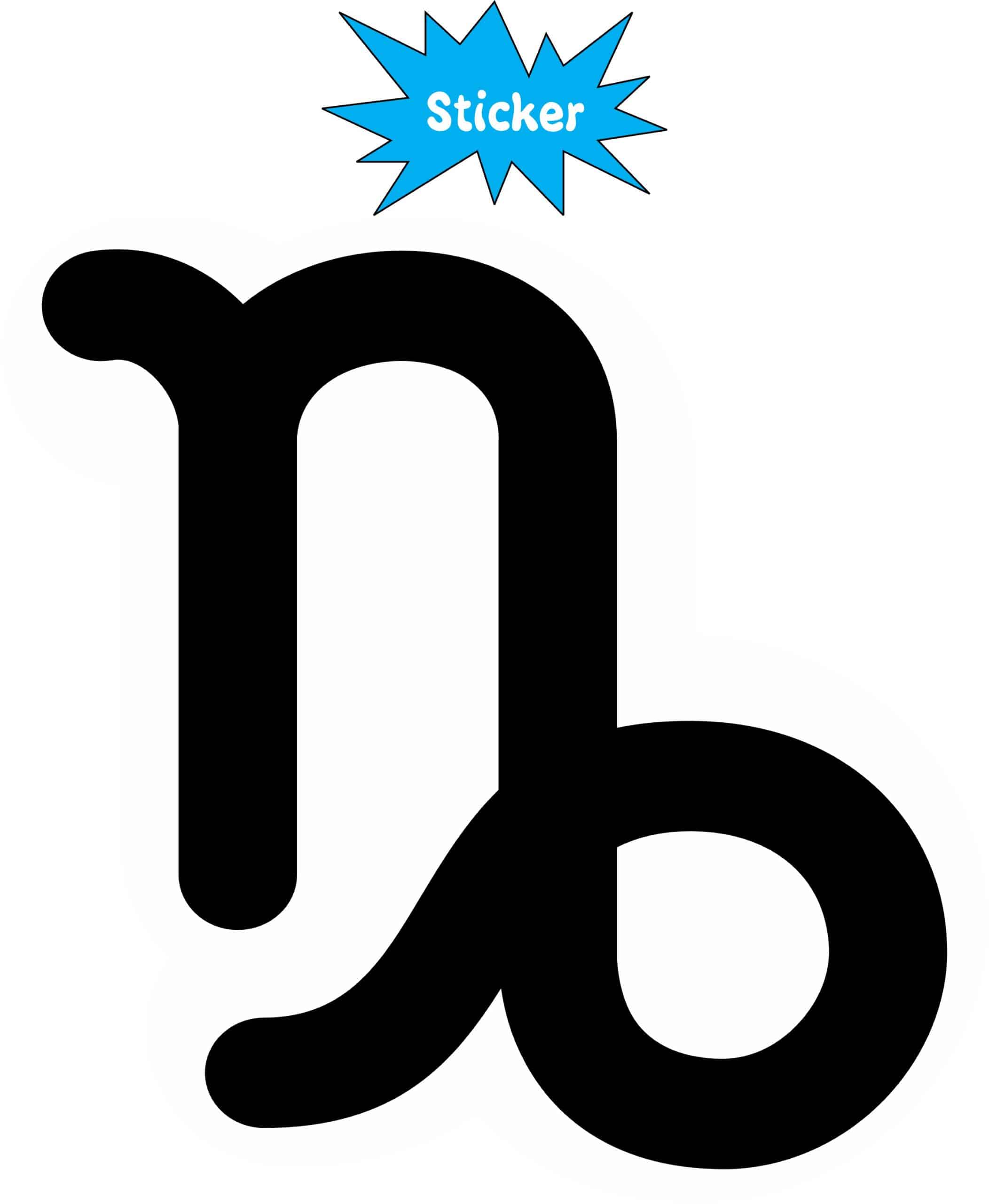 StickerTalk Capricorn Symbol Vinyl Sticker, 3.5 inches x 4 inches - Image 2