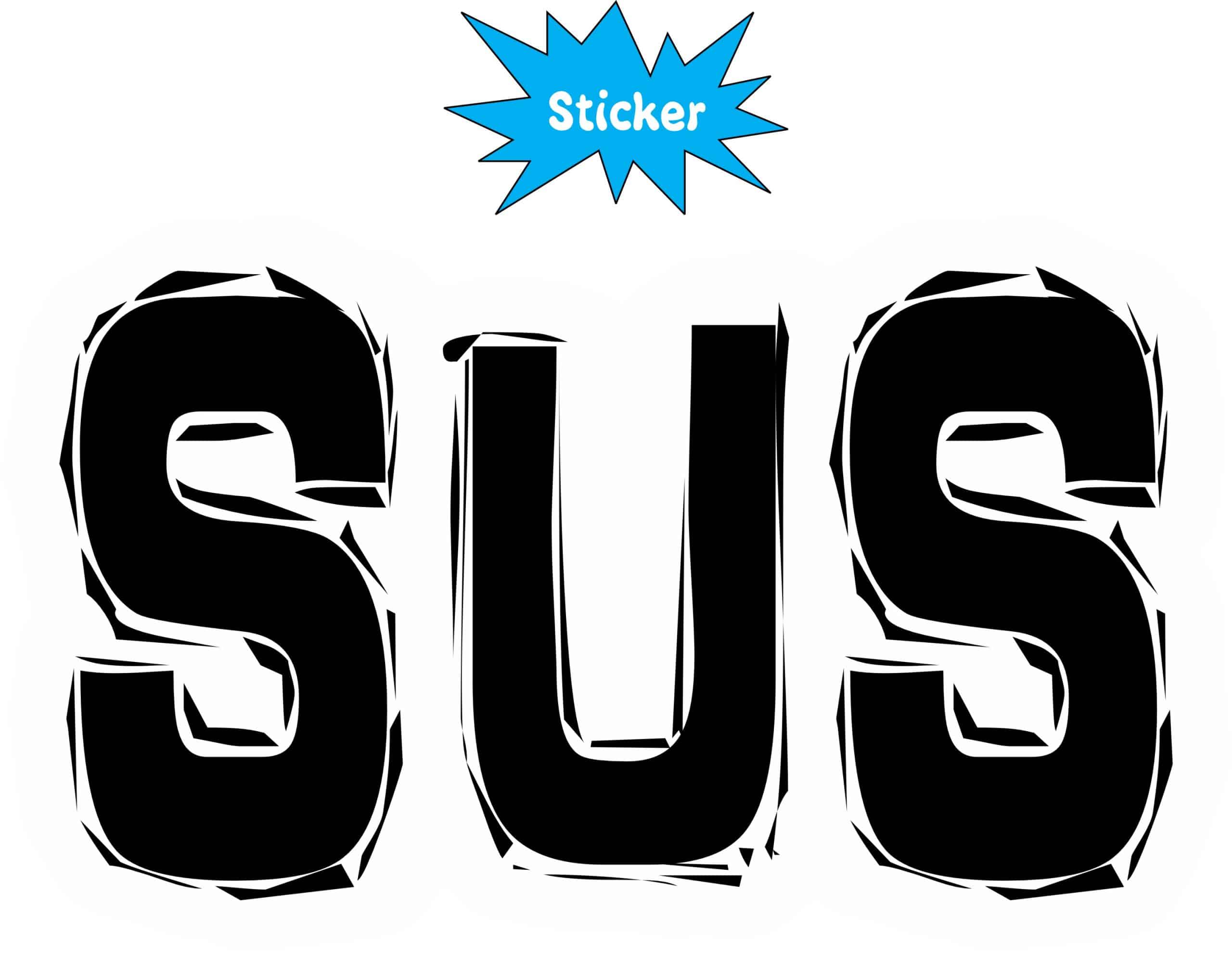 StickerTalk Sus Vinyl Sticker, 5 inches x 3 inches - Image 2