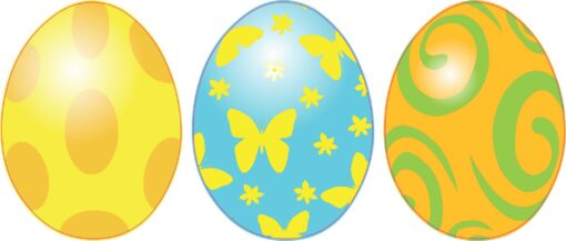Festive Easter Eggs Vinyl Stickers