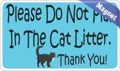 Alternative view of StickerTalk Do Not Play in Cat Litter Magnet, 5 inches x 3 inches