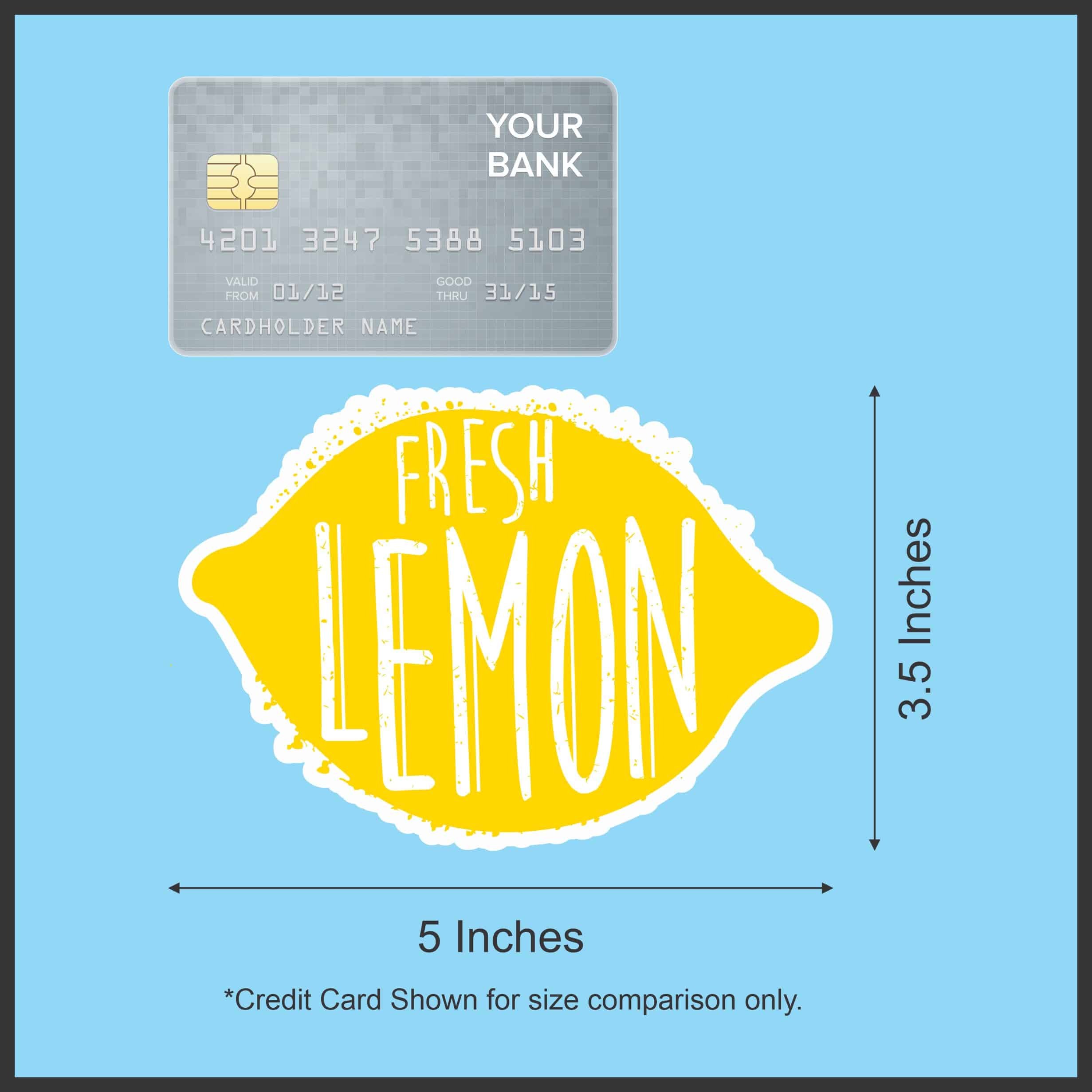 StickerTalk Fresh Lemon Vinyl Sticker, 5 inches x 3.5 inches - Image 5