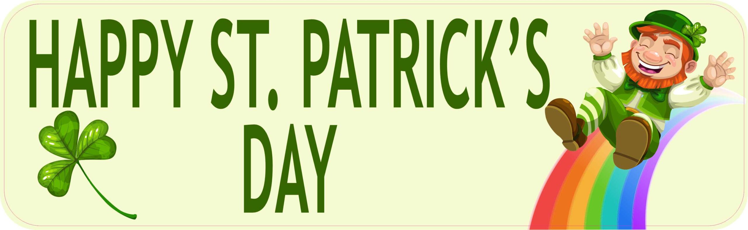 Rainbow Happy St. Patricks Day Magnet