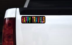 Happy Travels Vinyl Sticker