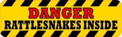 Danger Rattlesnakes Inside Vinyl Sticker