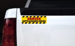 Danger Rattlesnakes Inside Vinyl Sticker
