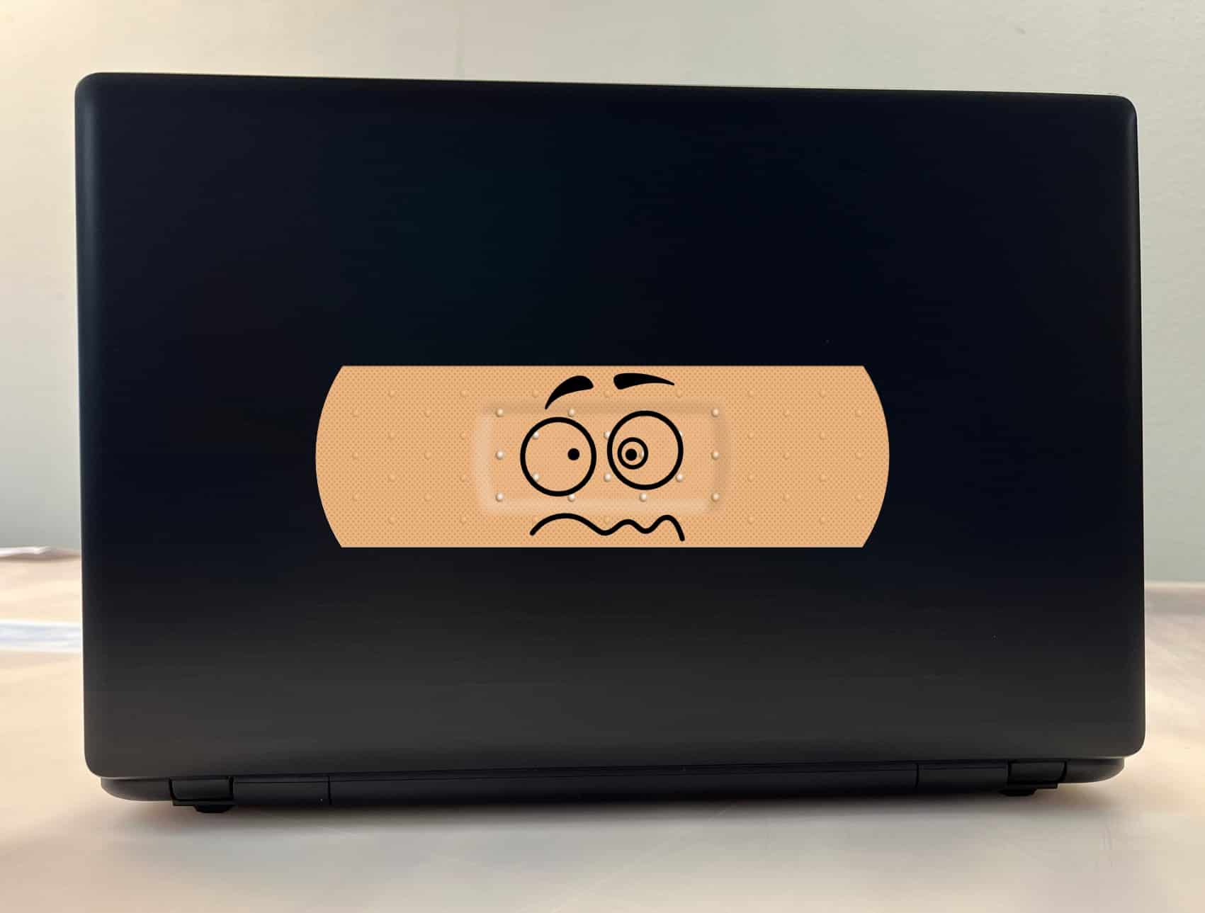 StickerTalk Crazy Face Bandage Vinyl Sticker, 8 inches x 2.5 inches - Image 3