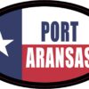 Flag Oval Port Aransas Vinyl Sticker