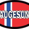 Oval Norway Flag Haugesund Vinyl Sticker
