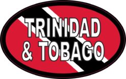 Oval Trinidad and Tobago Vinyl Sticker