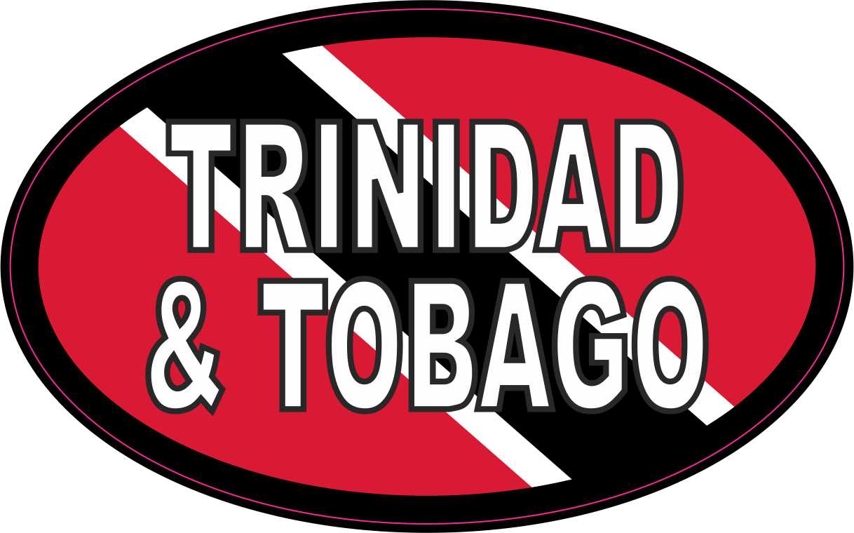 Oval Trinidad and Tobago Vinyl Sticker