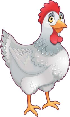White Chicken Vinyl Sticker