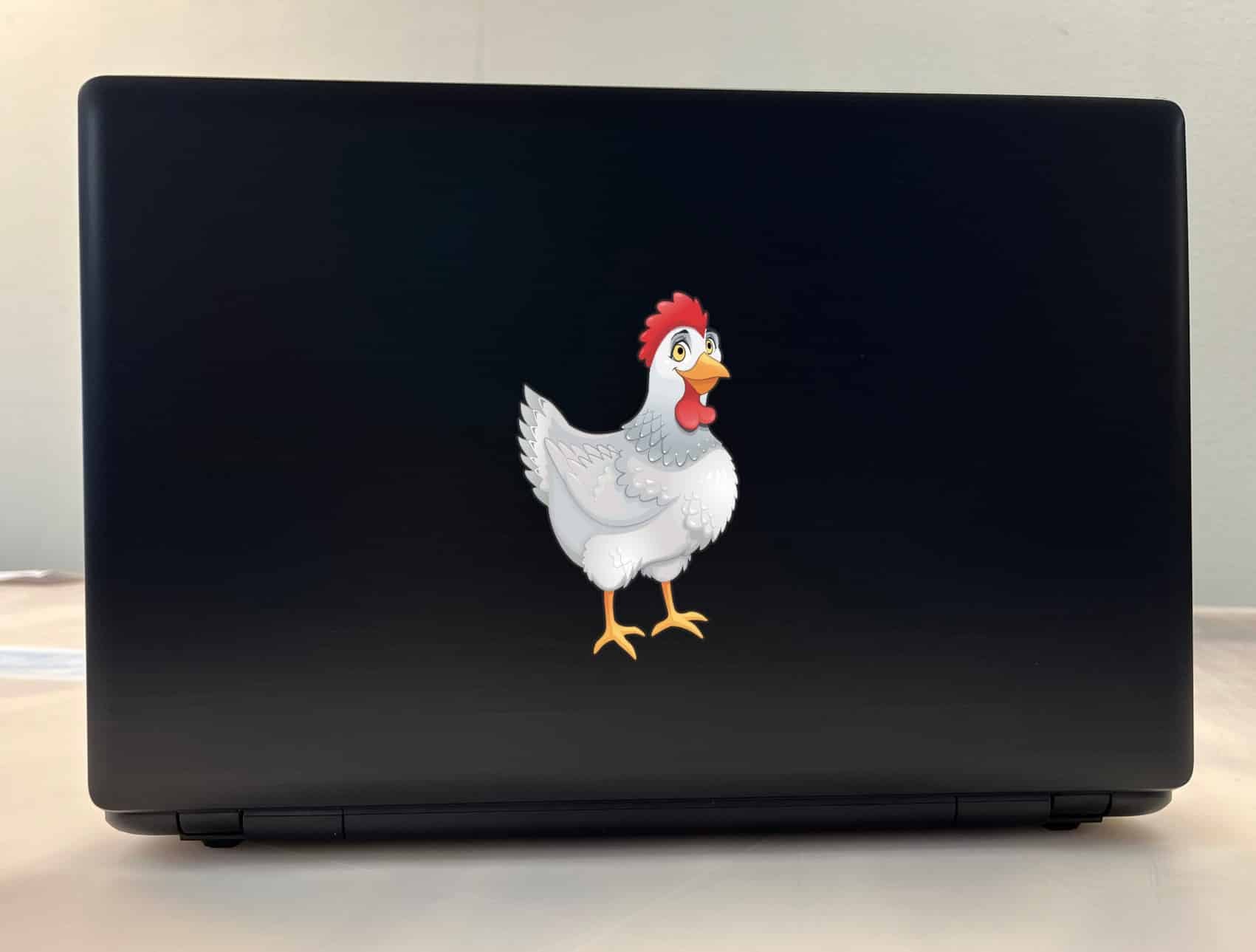 StickerTalk White Chicken Vinyl Sticker, 3 inches x 5 inches - Image 3