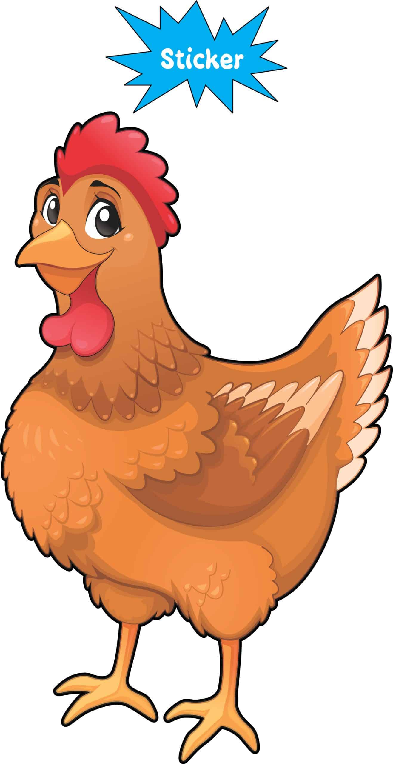 StickerTalk Buff Orpington Chicken Vinyl Sticker, 3 inches x 5 inches - Image 2