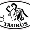 Oval Taurus Vinyl Sticker