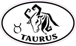 Oval Taurus Vinyl Sticker