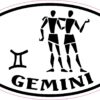 Oval Gemini Vinyl Sticker