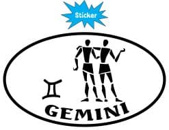 Alternative view of StickerTalk Oval Gemini Vinyl Sticker, 5 inches x 3 inches