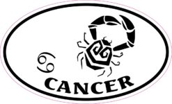 Oval Cancer Vinyl Sticker