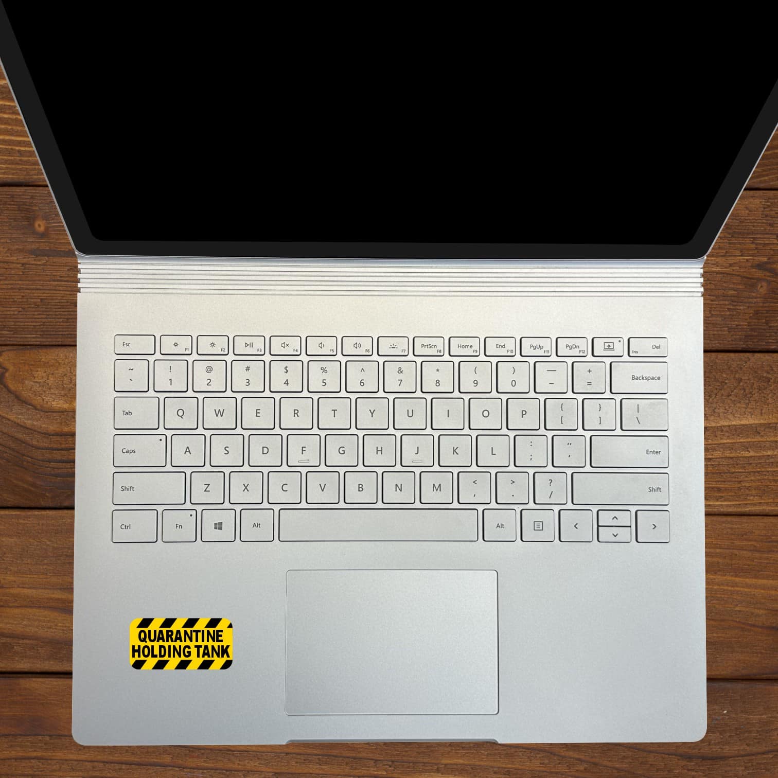 StickerTalk Quarantine Holding Tank Vinyl Stickers, 1 sheet of 4 stickers, 2 inches x 1 inch each - Image 4